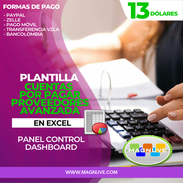 Plantilla Cuentas por Pagar Proveedores Avanzada en Excel