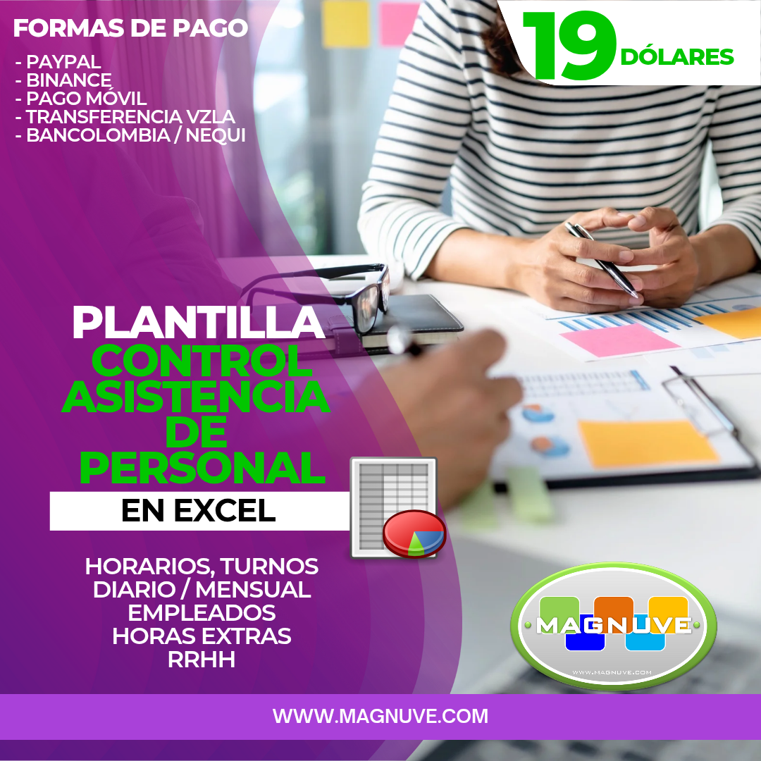 Plantilla Control Asistencia De Personal En Excel
