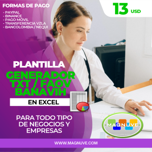 Plantilla Generador TXT Faov Banavih en Excel